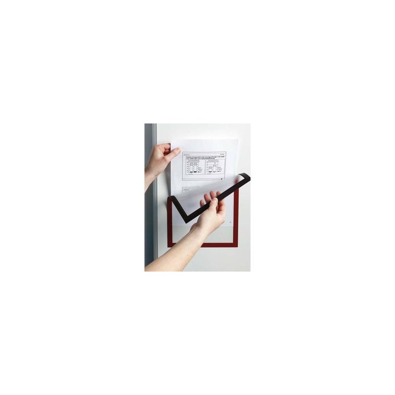 DURABLE sachet de 5 cadres d'affichage Duraframe dos magnét, format A4, rouge DURABLE sachet de 5 cadres d'affichage Duraframe dos magnét, format A4, rouge