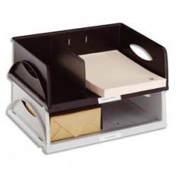 LEITZ Corbeille Sorty format à l'italienne Jumbo - Noir- L 40,5 x H 12,5 x P 30 cm