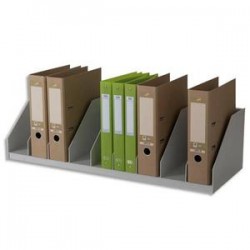 PAPERFLOW Trieurs 10 cases fixes pour classeurs à levier standard - Dimensions L89,7 x H21 x P29 cm gris