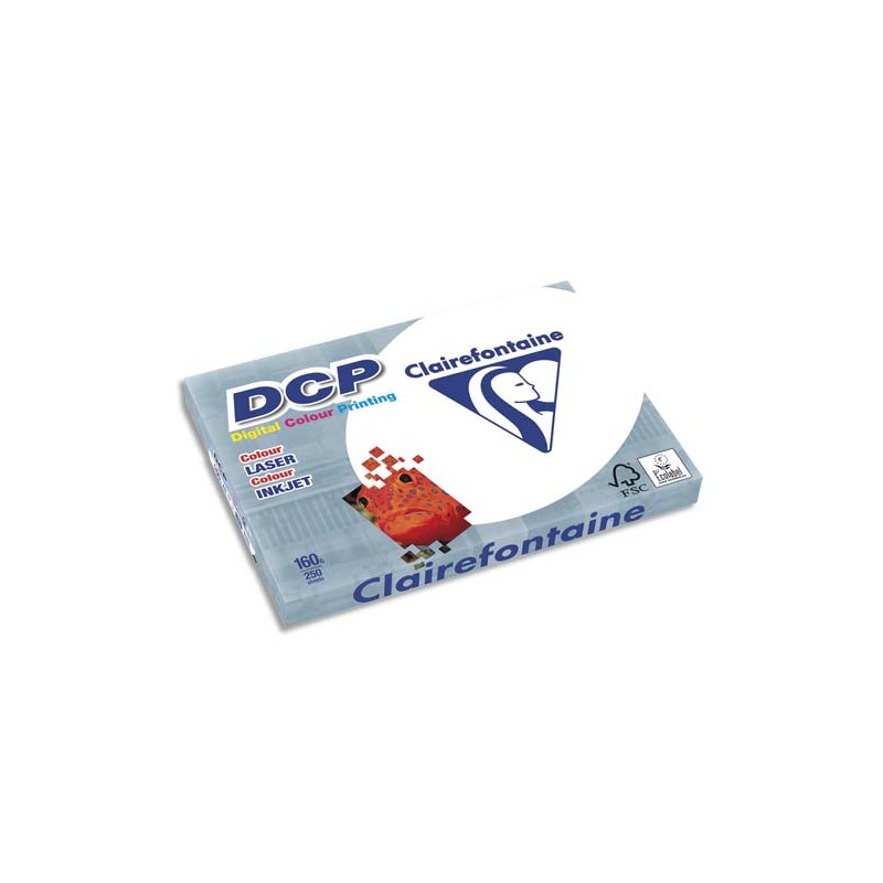 CLAIREFONTAINE Ramette de 250 feuilles papier blanc DCP copieur, laser, jet d encre couleur 160 gr A3 CLAIREFONTAINE Ramette de 250 feuilles papier blanc DCP copieur, laser, jet d encre couleur 160 gr A3
