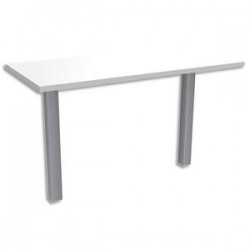 SIMMOB Retour direct sur 2 pieds EXPRIM - Dimensions : L120 x H72,5 x P60 cm Blanc perle aluminium