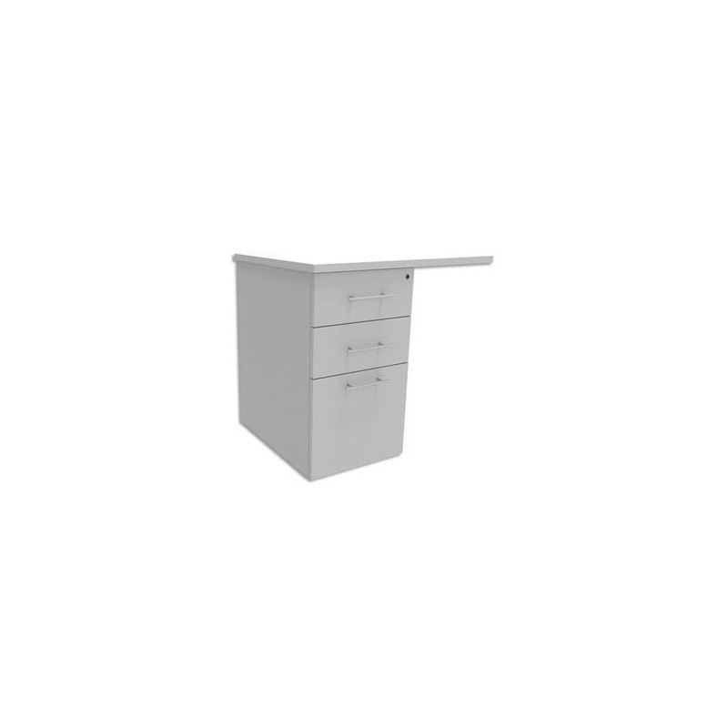 SIMMOB Caisson porteur + plumier, façade Blanc perle INEO - Dimensions : L80 x H72,5 x P60 cm SIMMOB Caisson porteur + plumier, façade Blanc perle INEO - Dimensions : L80 x H72,5 x P60 cm