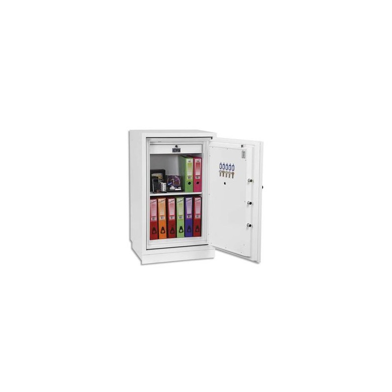 PHOENIX Coffre-fort ignifugé 2h acier 145 litres serrure à clé fire fighter L65,5 x H114 x P56 cm blanc PHOENIX Coffre-fort ignifugé 2h acier 145 litres serrure à clé fire fighter L65,5 x H114 x P56 cm blanc