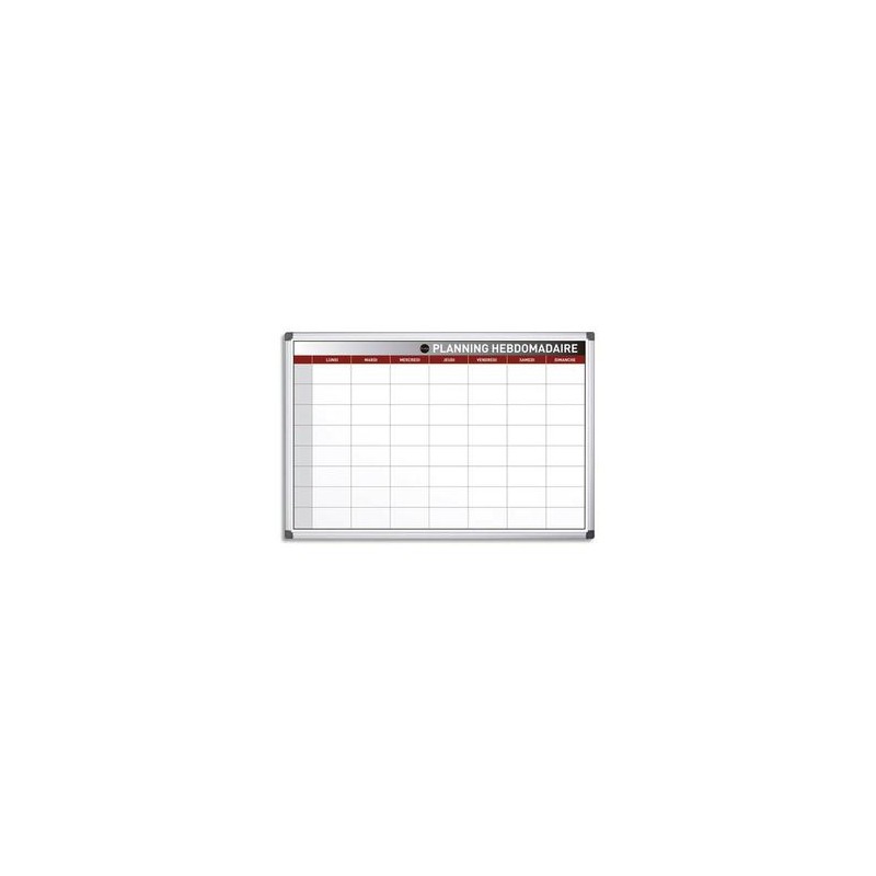 BI-OFFICE Planning Bi-Office hebdo perpétuel magnétique - Dim. L90 x H60 cm blanc/gris BI-OFFICE Planning Bi-Office hebdo perpétuel magnétique - Dim. L90 x H60 cm blanc/gris