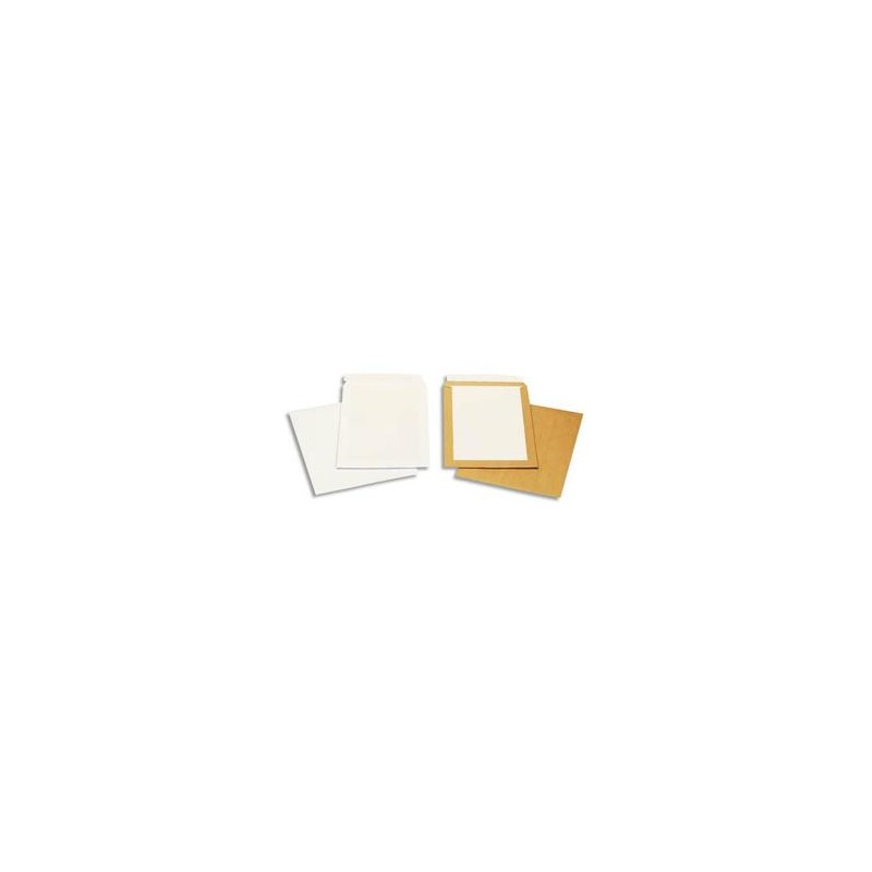 BONG Boîte de 100 pochettes blanches auto-adhésives dos cartonné 229X324 120G BONG Boîte de 100 pochettes blanches auto-adhésives dos cartonné 229X324 120G