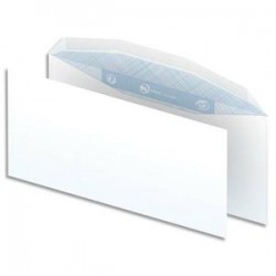 NEUTRE Boîte de 1000 enveloppes blanches gommées 80g pour mise sous pli automatique format DL2 114X229 mm
