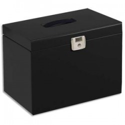 PIERRE HENRY Valise de classement en métal. Livrée avec 5 dossiers. Dim: 36,5x28x22 cm. Coloris noir