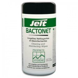 JELT Boîte de 100 lingettes nettoyantes anti bactérie bactonet