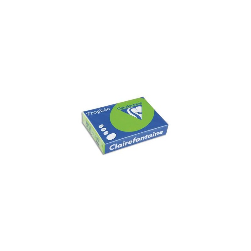 CLAIREFONTAINE Ramette de 250 feuilles papier couleur TROPHEE 160 grammes format A4 vert 2635 CLAIREFONTAINE Ramette de 250 feuilles papier couleur TROPHEE 160 grammes format A4 vert 2635