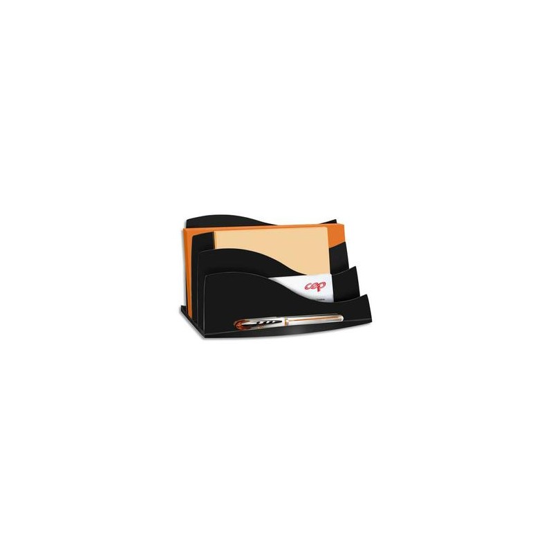 CEP Trieur à enveloppes noir Ellypse, Dimensions : L22,5 x H12,7 x P13 cm CEP Trieur à enveloppes noir Ellypse, Dimensions : L22,5 x H12,7 x P13 cm