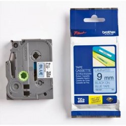 BROTHER Ruban pour PTOUCH laminé 9mmx8m noir/ bleu TZE521