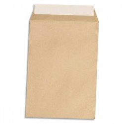 5 ETOILES Boîte de 500 pochettes kraft brun 90g B5 176x250 mm auto-adhésives