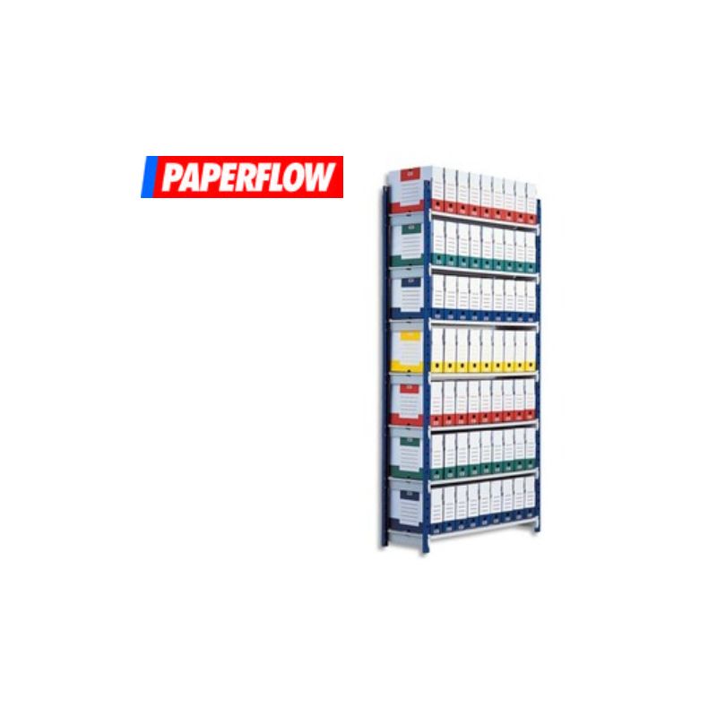 PAPERFLOW Rayonnage Rang'Eco tubulaire élément Départ en acier, 5 tablettes - Dim. L100 x H200 x P 34 cm PAPERFLOW Rayonnage Rang'Eco tubulaire élément Départ en acier, 5 tablettes - Dim. L100 x H200 x P 34 cm