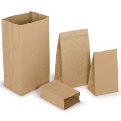Sac kraft brun recyclé résistant sans poignées 140 g/m² 36x67 cm