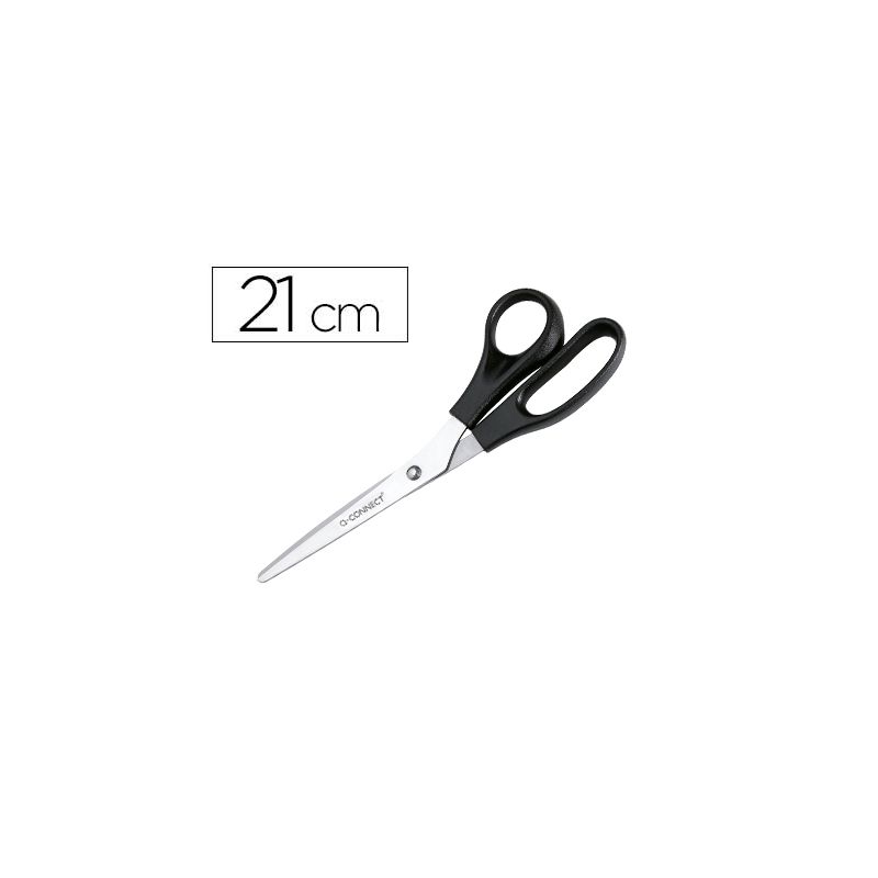 Ciseaux bureau q-connect économique gaucher lames inox 210mm branches gainées abs bouts pointus coloris noir Ciseaux bureau q-connect économique gaucher lames inox 210mm branches gainées abs bouts pointus coloris noir