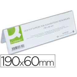 Chevalet q-connect porte-noms méthacrylate idéal système identification 190x60mm