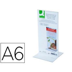PORTE-VISUELS Q-CONNECT 02 FOR ME T 2 FACES CARTES MENU RESTAURANTS FEUILLETS INFORMATIFS MÉTHACRYLATE FORMAT A6