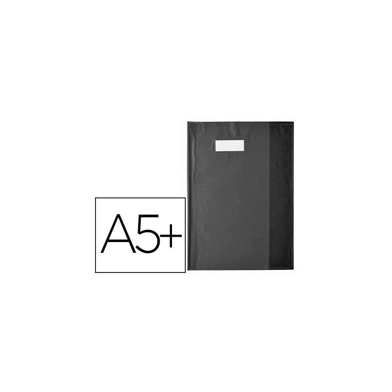 Protège-cahier elba styl'sms pvc opaque 12/100e sans phtalates porte-étiquette et étiquette 170x220mm noir Protège-cahier elba styl'sms pvc opaque 12/100e sans phtalates porte-étiquette et étiquette 170x220mm noir