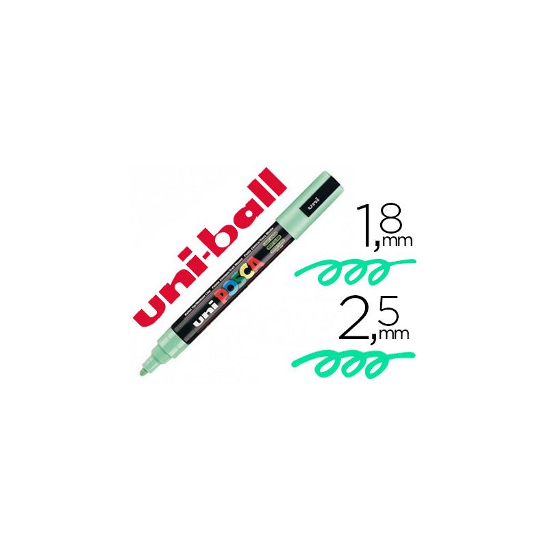 Marqueur posca pc5m gouache encre inodore toutes surfaces pointe moyenne conique couleur opaque couvrante vert clair Marqueur posca pc5m gouache encre inodore toutes surfaces pointe moyenne conique couleur opaque couvrante vert clair