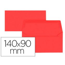 Enveloppe oxford vélin 90x140mm 120g coloris rouge étui 20 unités