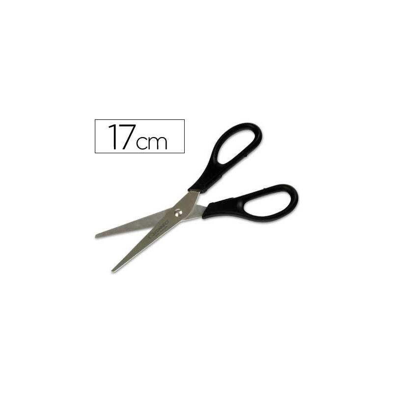 Ciseaux bureau q-connect économique droitier lames inox 170mm branches gainées abs bouts pointus coloris noir Ciseaux bureau q-connect économique droitier lames inox 170mm branches gainées abs bouts pointus coloris noir
