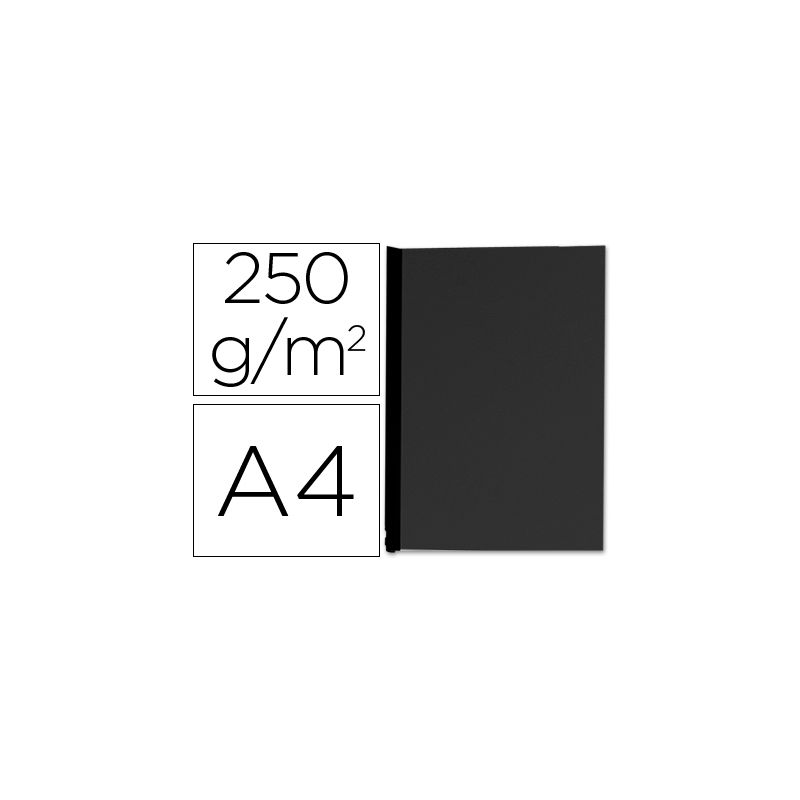 Couverture q-connect carton 250g grain cuir pour reliure format a4 coloris noir paquet 100 unités Couverture q-connect carton 250g grain cuir pour reliure format a4 coloris noir paquet 100 unités