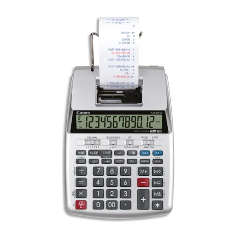 CANON Calculatrice imprimante portable 12 chiffres P23-DTSC-II 2303C001 CANON Calculatrice imprimante portable 12 chiffres P23-DTSC-II 2303C001