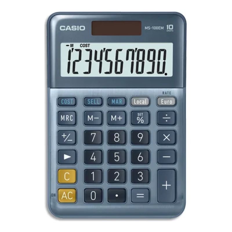 CASIO Calculatrice de bureau 10 chiffres CSCALMS-100EM CASIO Calculatrice de bureau 10 chiffres CSCALMS-100EM