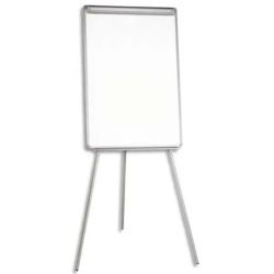 PERGAMY Chevalet de conférence trépied Essential cadre plastique Gris, surface mélaminée L75 x H107 cm