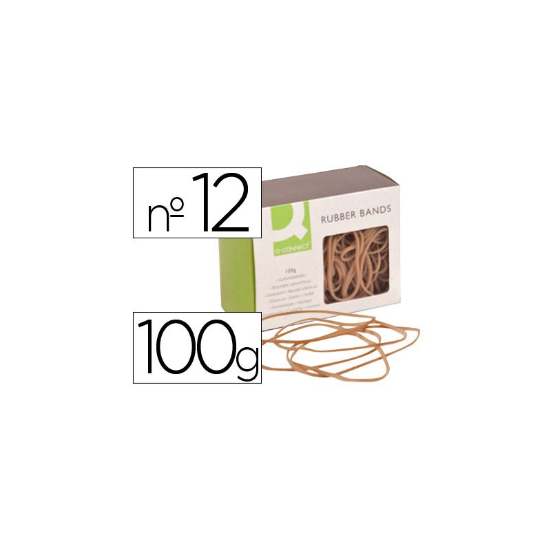 Bracelet caoutchouc q-connect n.12 120x2mm boîte fenêtre 100g Bracelet caoutchouc q-connect n.12 120x2mm boîte fenêtre 100g