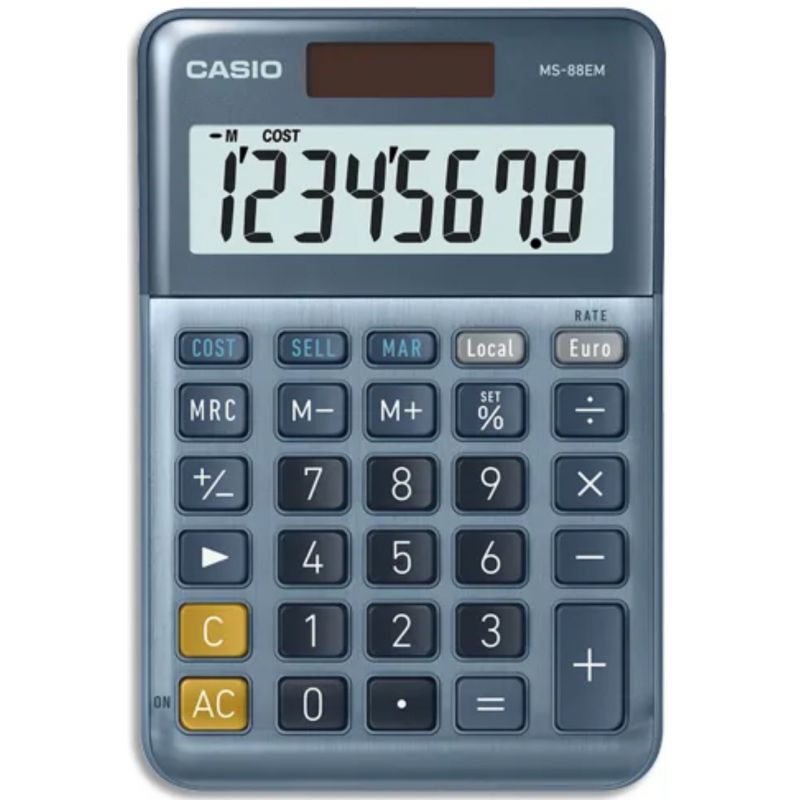 CASIO Calculatrice de bureau 8 chiffres CSCALMS-88EM CASIO Calculatrice de bureau 8 chiffres CSCALMS-88EM