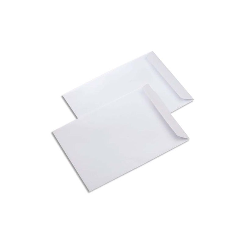 Boîte de 500 pochettes velin Blanc 90g C5 162x229 mm fermeture auto-adhésive Boîte de 500 pochettes velin Blanc 90g C5 162x229 mm fermeture auto-adhésive