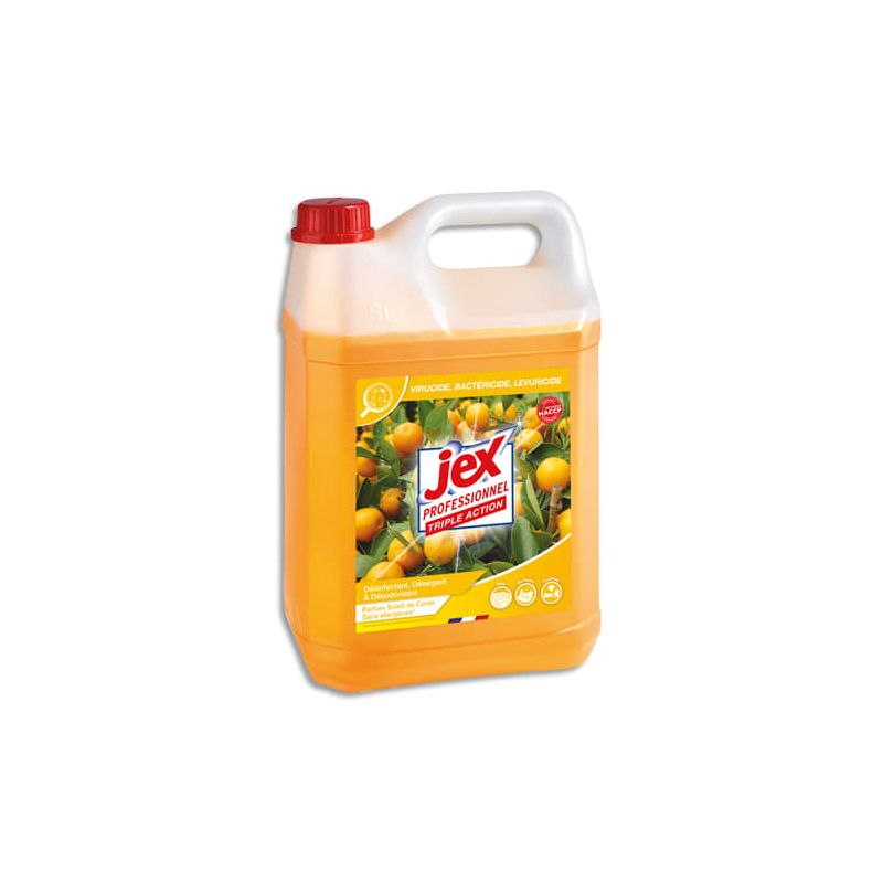 JEX PROFESSIONNEL Bidon de 5 litres désinfectant triple action multi-surfaces Soleil de Corse JEX PROFESSIONNEL Bidon de 5 litres désinfectant triple action multi-surfaces Soleil de Corse