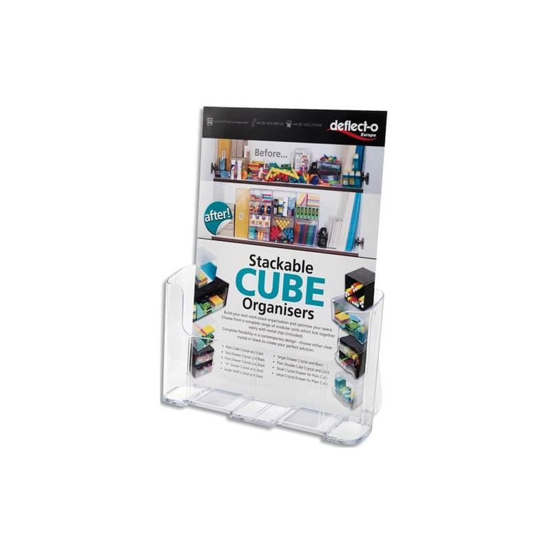DEFLECTO Porte brochure A4 vertical une case A4 DEFLECTO Porte brochure A4 vertical une case A4