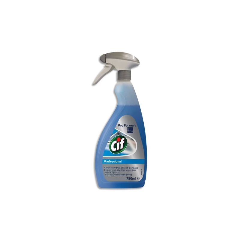 CIF PROFESSIONAL Spray 750 ml Nettoyant vitres et multi-surfaces sans parfum CIF PROFESSIONAL Spray 750 ml Nettoyant vitres et multi-surfaces sans parfum