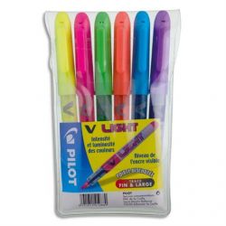 PILOT Pochette de 6 surligneurs V-LIGHT