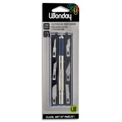 WONDAY Coffret cutter de précision 14cm et 6 lames assorties