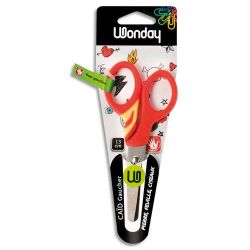 WONDAY CAID ciseaux gaucher pour enfants Rouge 13cm