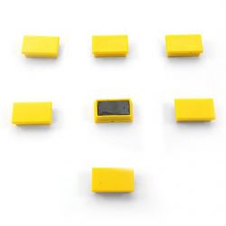 Plaquette de 7 aimants rectangulaires 1,2 x 2,5 cm Jaune