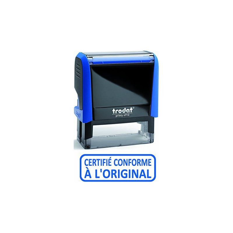 TRODAT Timbre formule CERTIFIE CONFORME A L'ORIGINAL Encrage Bleu TRODAT Timbre formule CERTIFIE CONFORME A L'ORIGINAL Encrage Bleu