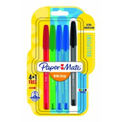 PAPERMATE INKJOY Blister de 5 Stylos à bille Pointe fine