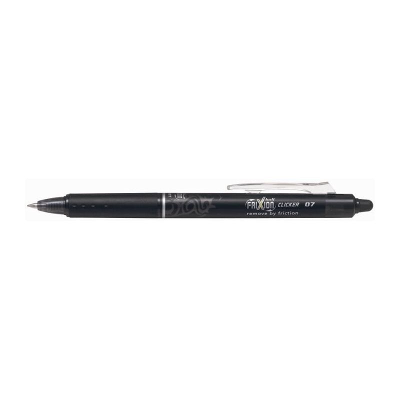 PILOT FRIXION CLICKER 07 Stylo Roller rétractable pointe moyenne Encre Noir PILOT FRIXION CLICKER 07 Stylo Roller rétractable pointe moyenne Encre Noir