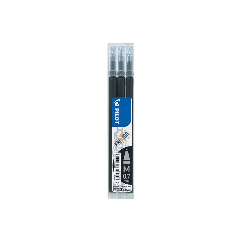 PILOT Pochette de 3 recharges noir roller FriXion Ball pointe moyenne (0,7mm) PILOT Pochette de 3 recharges noir roller FriXion Ball pointe moyenne (0,7mm)