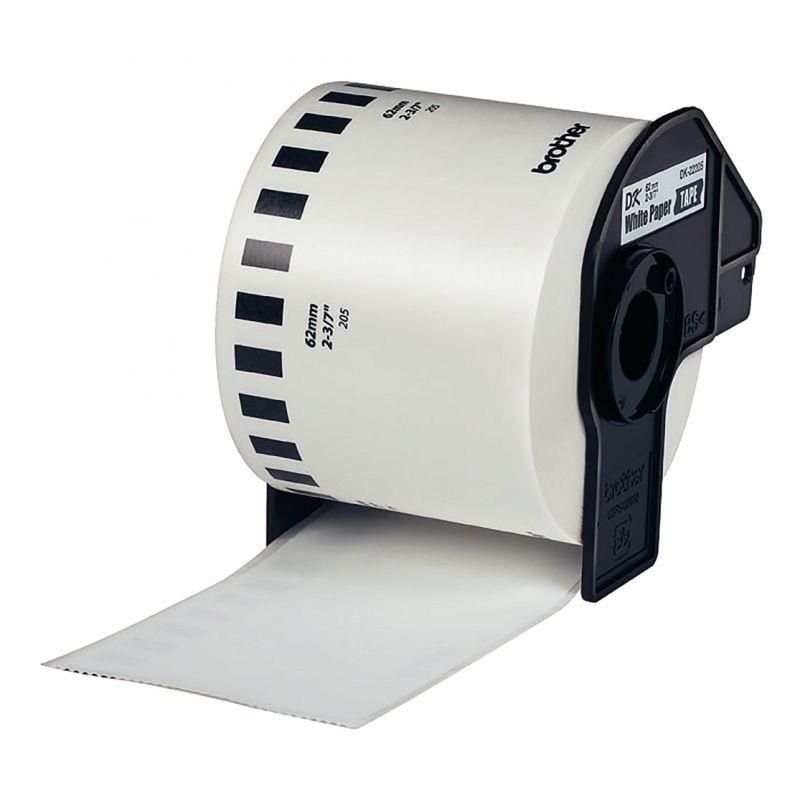 BROTHER Ruban papier adhésif continu Noir/Blanc largeur 62mm / longueur 30m BROTHER Ruban papier adhésif continu Noir/Blanc largeur 62mm / longueur 30m