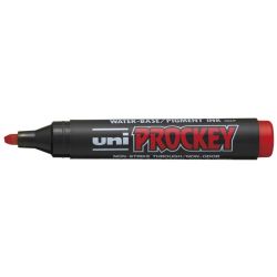 UNI-BALL Marqueur permanent Pointe biseautée Encre pigmentée à base d'eau Rouge