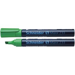 SCHNEIDER MAXX 233 Marqueur permanent pointe biseautée Encre verte à faible odeur