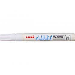 UNI-BALL PAINT Marqueur peinture à base d'huile indélébile pointe moyenne ogive Coloris Blanc