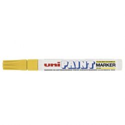 UNI-BALL PAINT Marqueur peinture à base d'huile indélébile pointe moyenne ogive Coloris jaune
