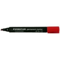 STAEDTLER Marqueur permanent pointe biseautée Encre rouge à base d'alcool