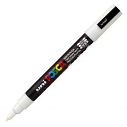 UNI POSCA Marqueur peinture à eau Pointe extra fine encre Blanche